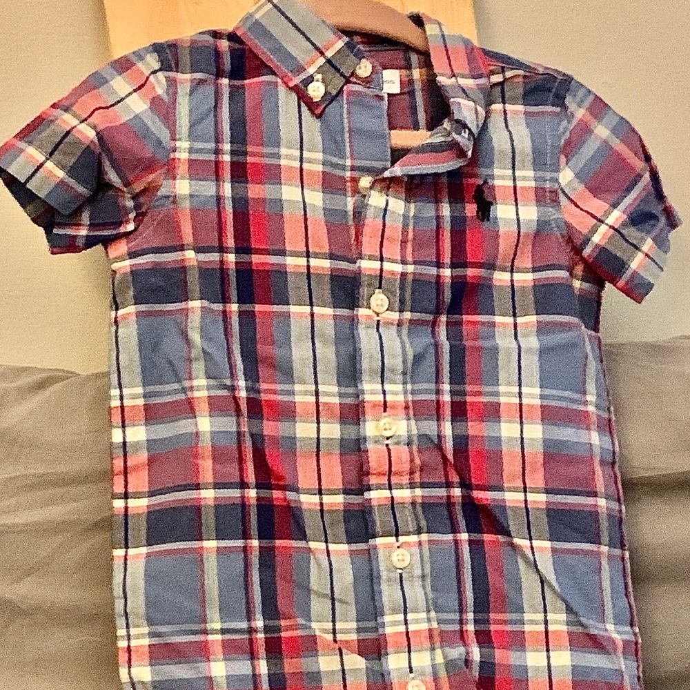 Ralph Lauren plaid romper one piece boys 6M